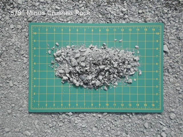 5/8 inch rock from a gravel dealer near Seattle, WA