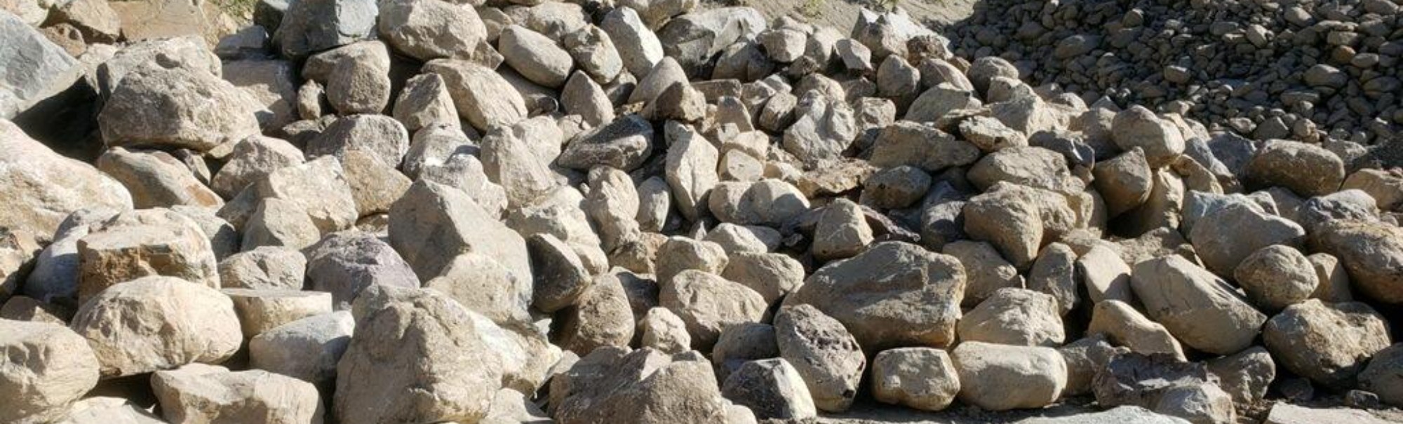 Pile of landscaping boulders and field stones